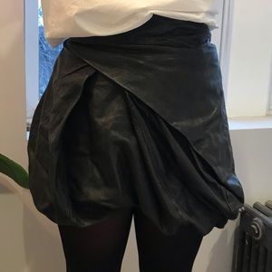 All Saints leather hoxie skirt